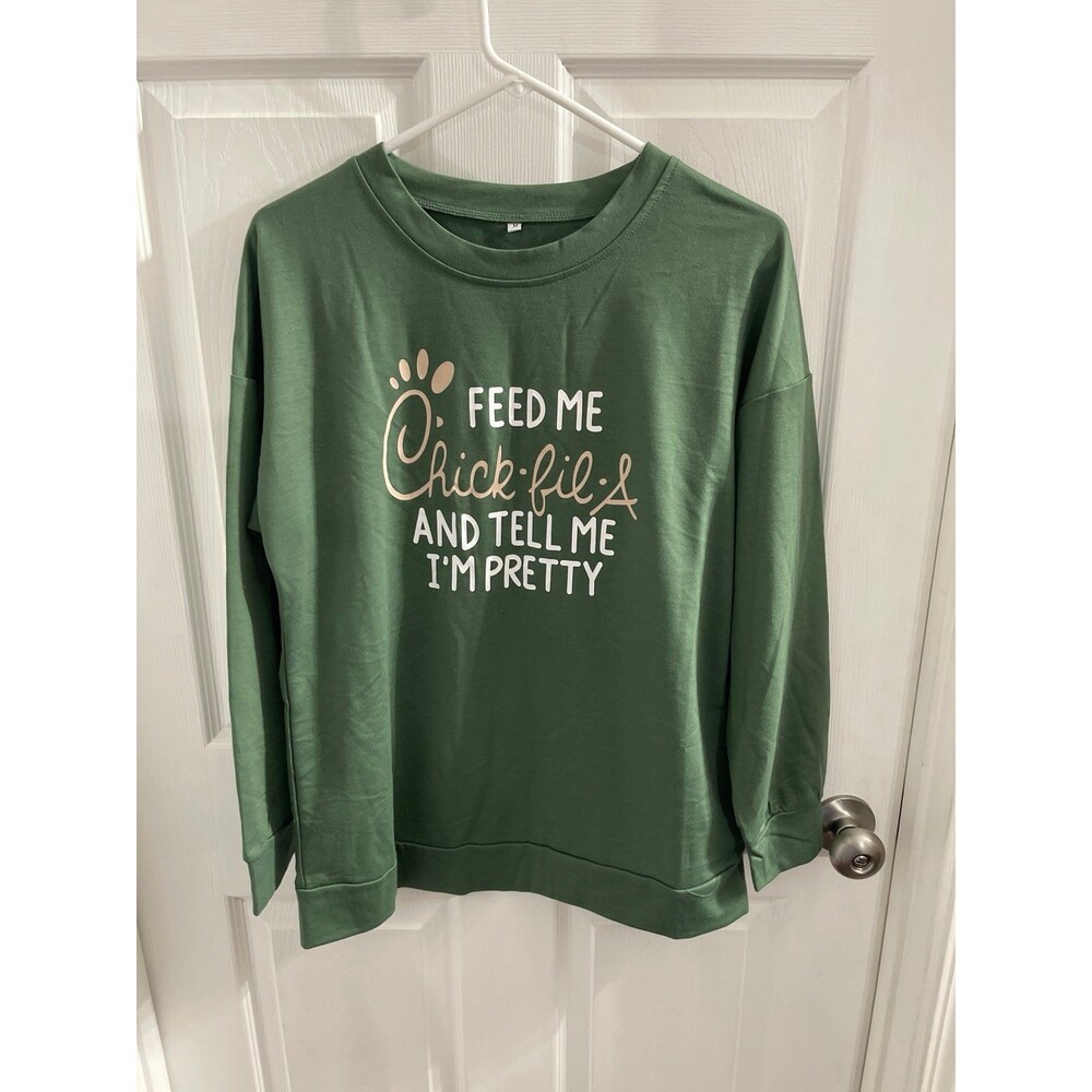Sweatshirt Size M Green New Without Tags